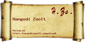 Hangodi Zsolt névjegykártya